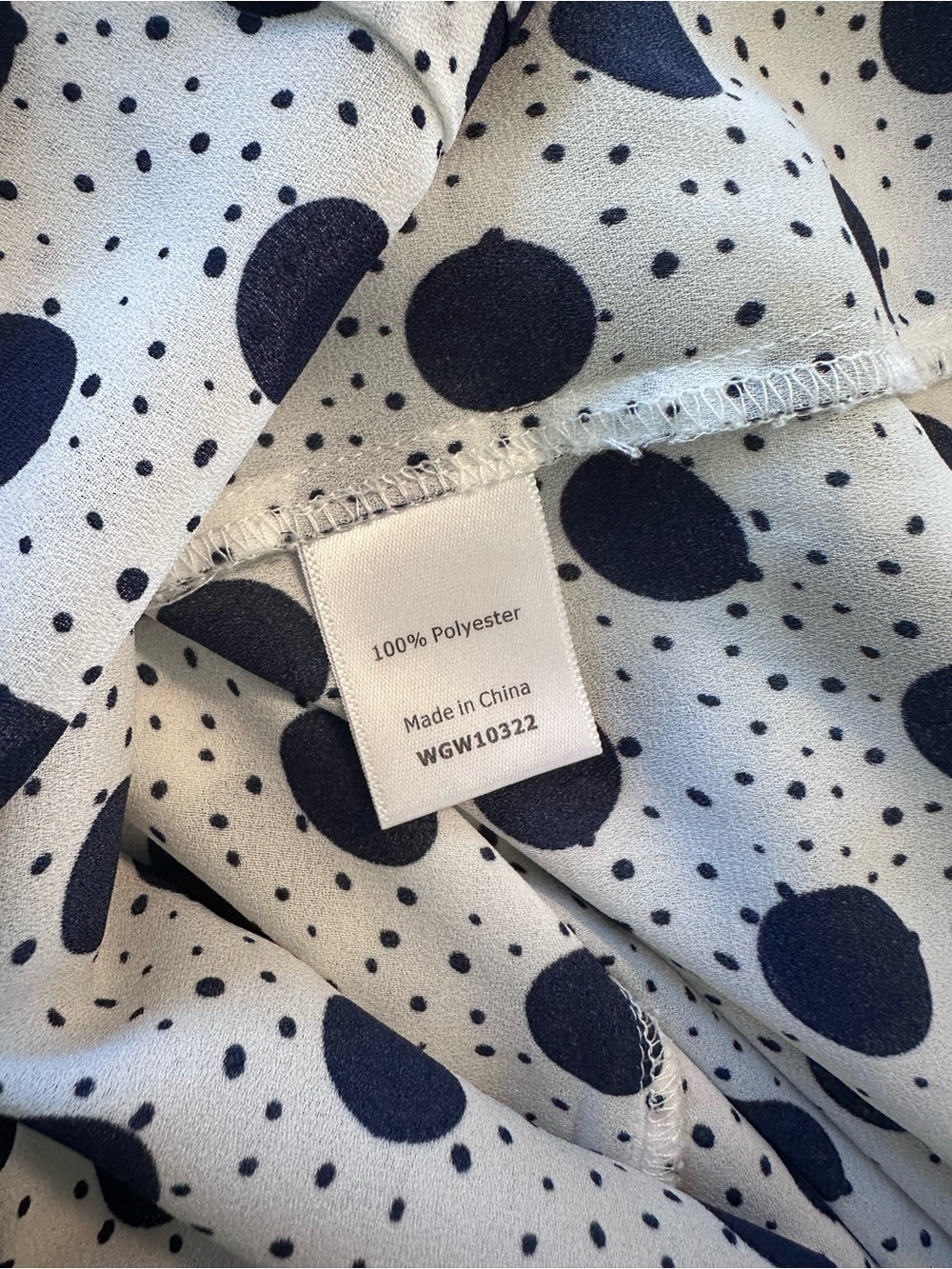 41 Hawthorn White Sleeveless Polka Dot Camisole with Navy Spots - Picture 6 of 6